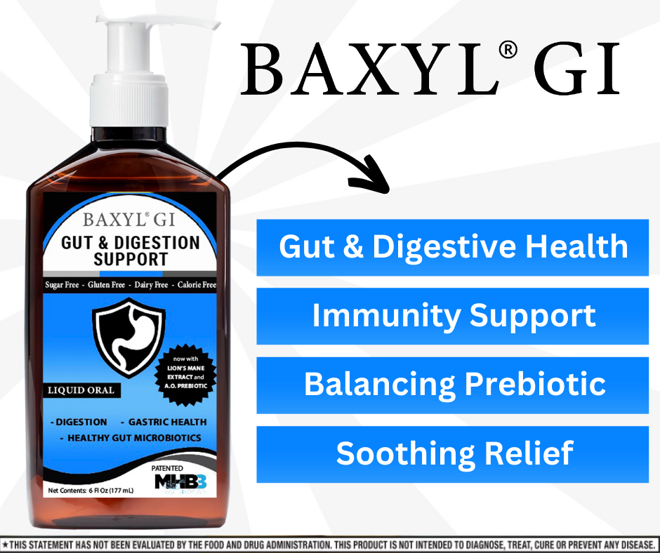 Baxyl® GI - Gut & Digestive Support - Hyaluronic Acid, AO, & Lion's Mane